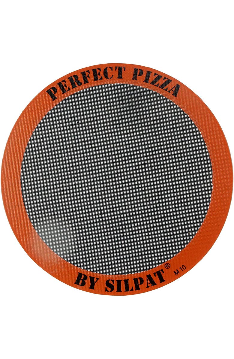 Silpat Perfect Pizza Non-Stick Silicone Baking Mat, 12" Round, Main, color, Orange