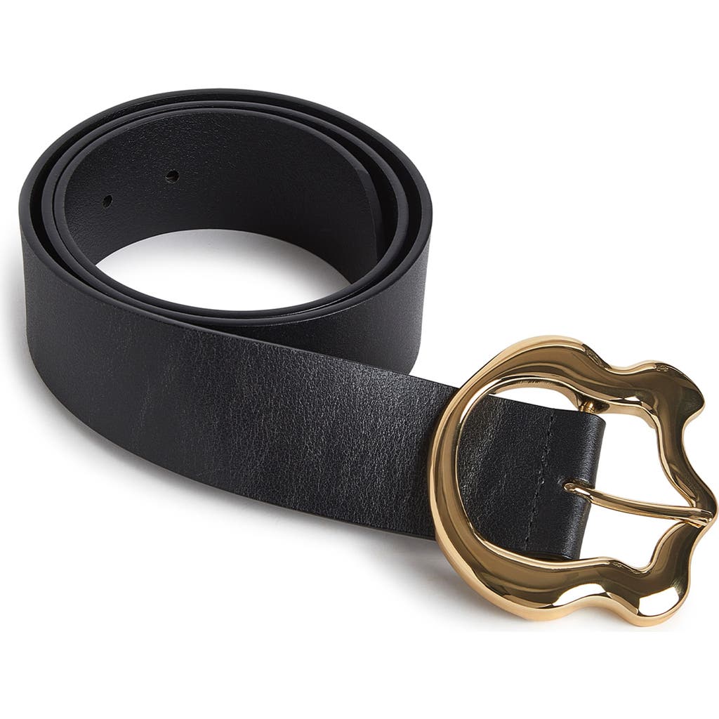 Cynthia Rowley Signature Buckle Belt In Black
