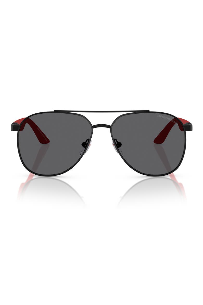 Kids' 53mm Pilot Sunglasses, Main, color, MATTE BLACK / GREY POLAR