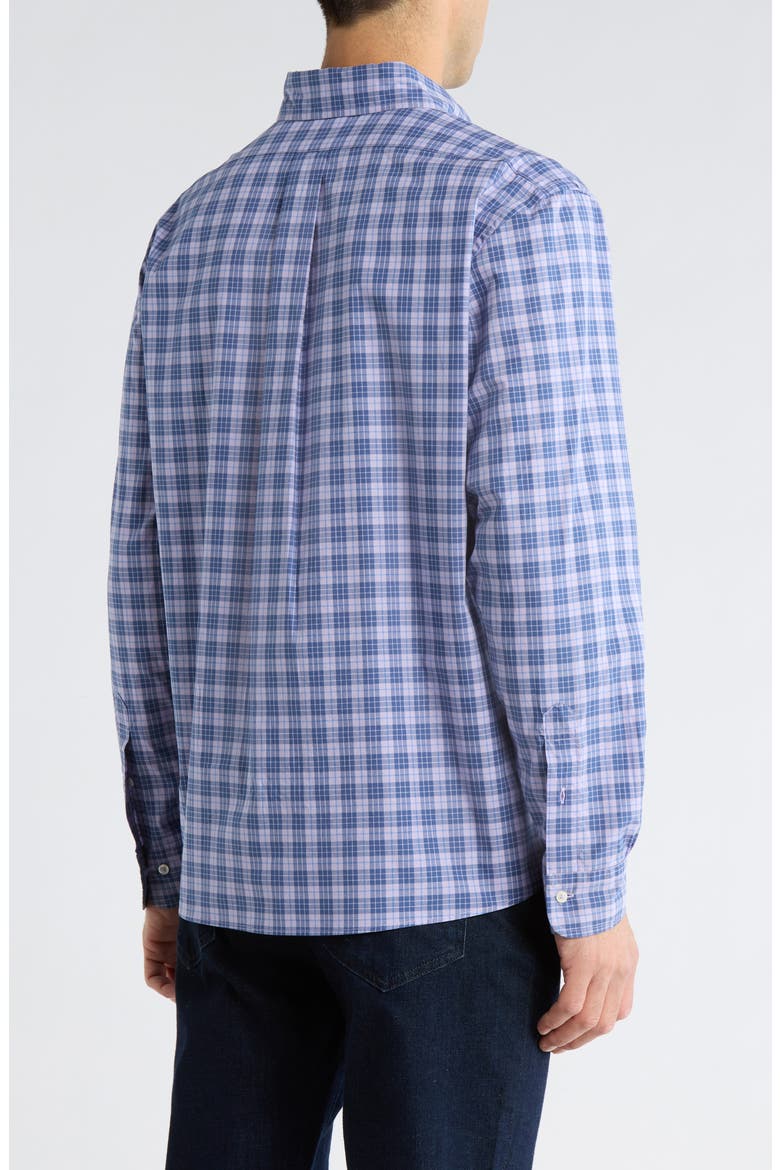 Regular Fit Plaid Cotton Button-Down Shirt, Alternate, color, LAVENDER TARTAN