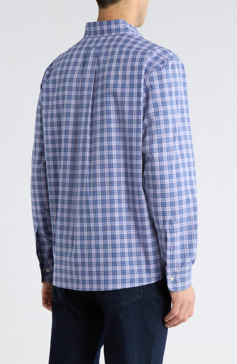 Brooks Brothers Regular Fit Plaid Cotton Button-Down Shirt, Alternate, color, Lavender Tartan