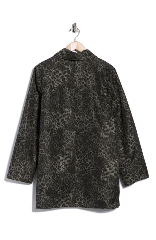 Bernardo Leopard Print Raincoat In Brown