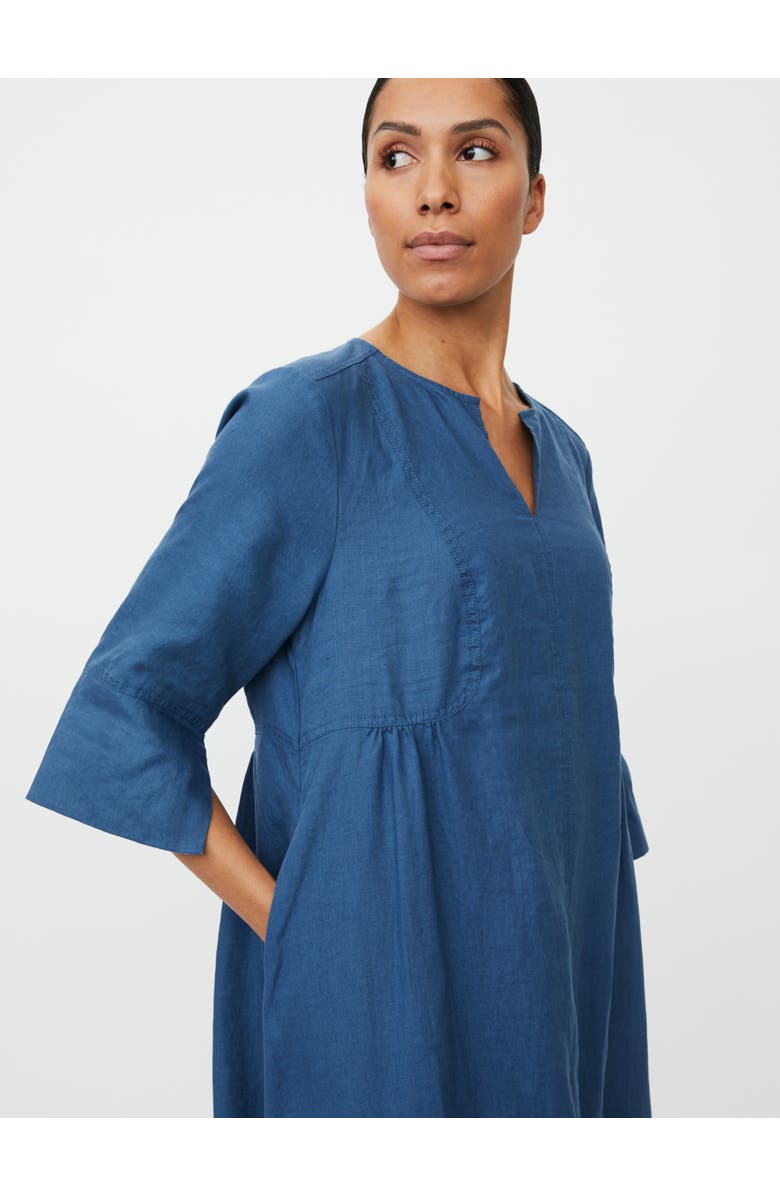Masai Copenhagen MaNasya Linen Tunic Midi Dress, Alternate, color, Ensign Blue