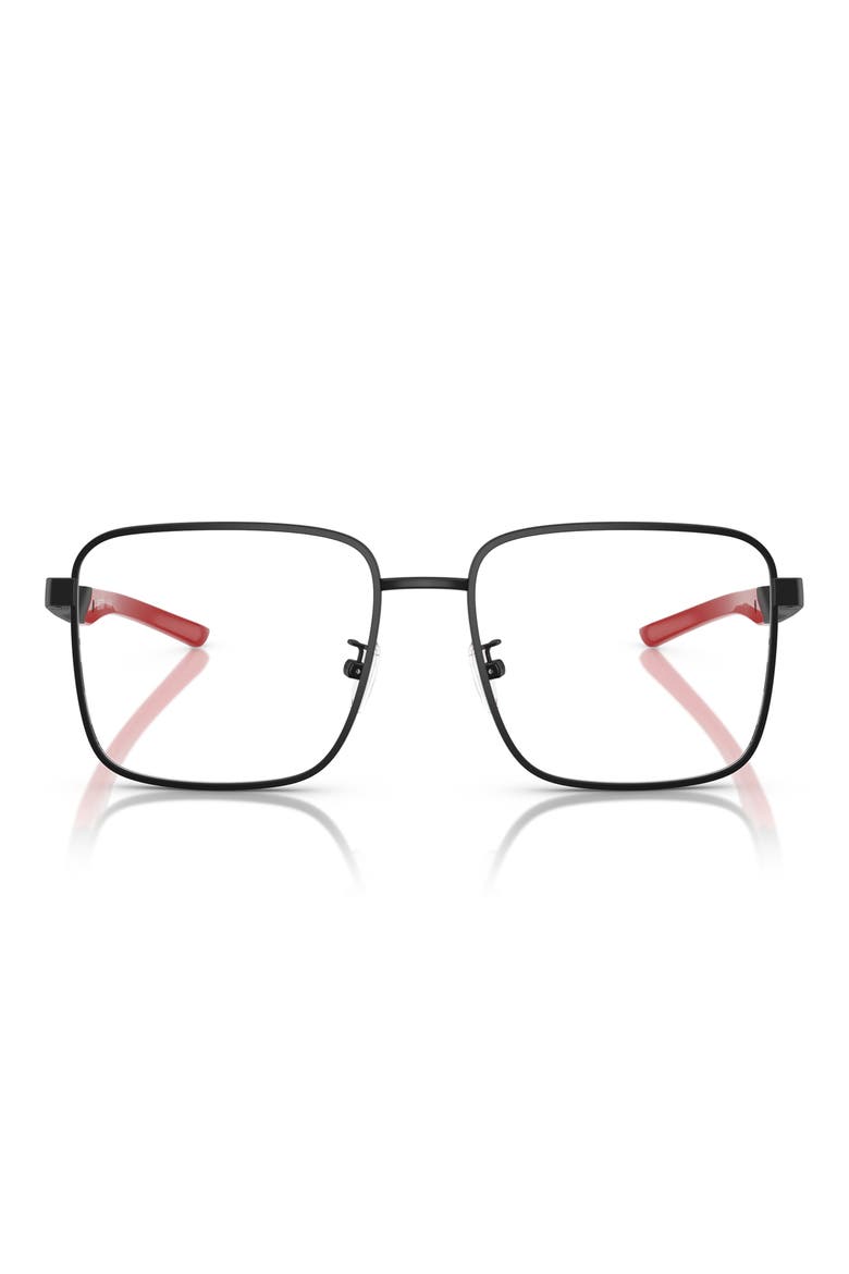 56mm Square Optical Glasses, Main, color, MATTE BLACK