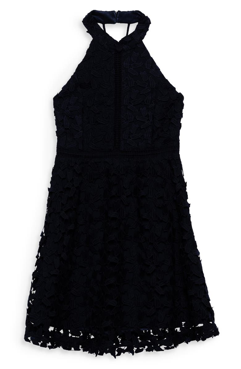 Bardot Junior Gemma Lace Halter Dress, Main, color,