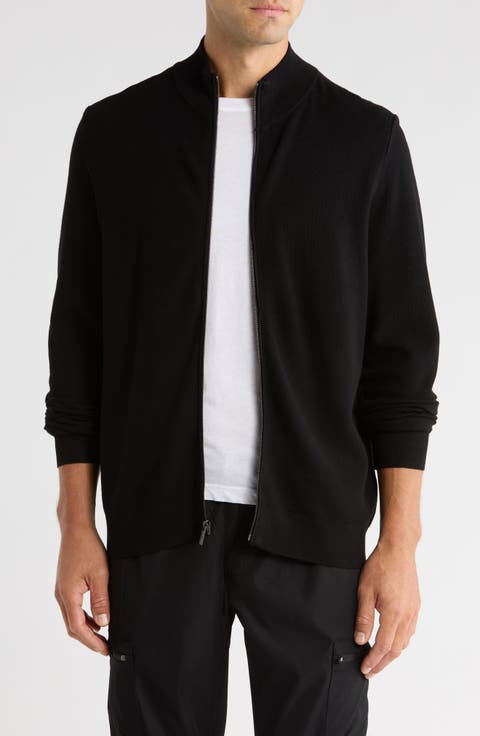 Full Zip Jersey Sweater
