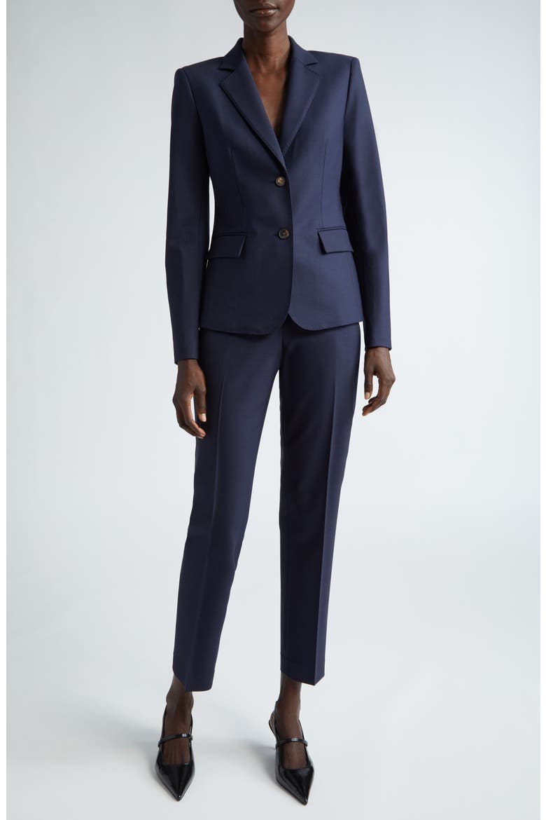 Clinton Stretch Wool Ankle Pants, Alternate, color, INK