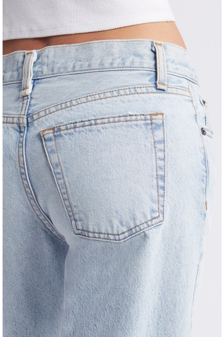 Low Rise Release Hem Straight Leg Jeans, Alternate, color, BLEACH DESTROY
