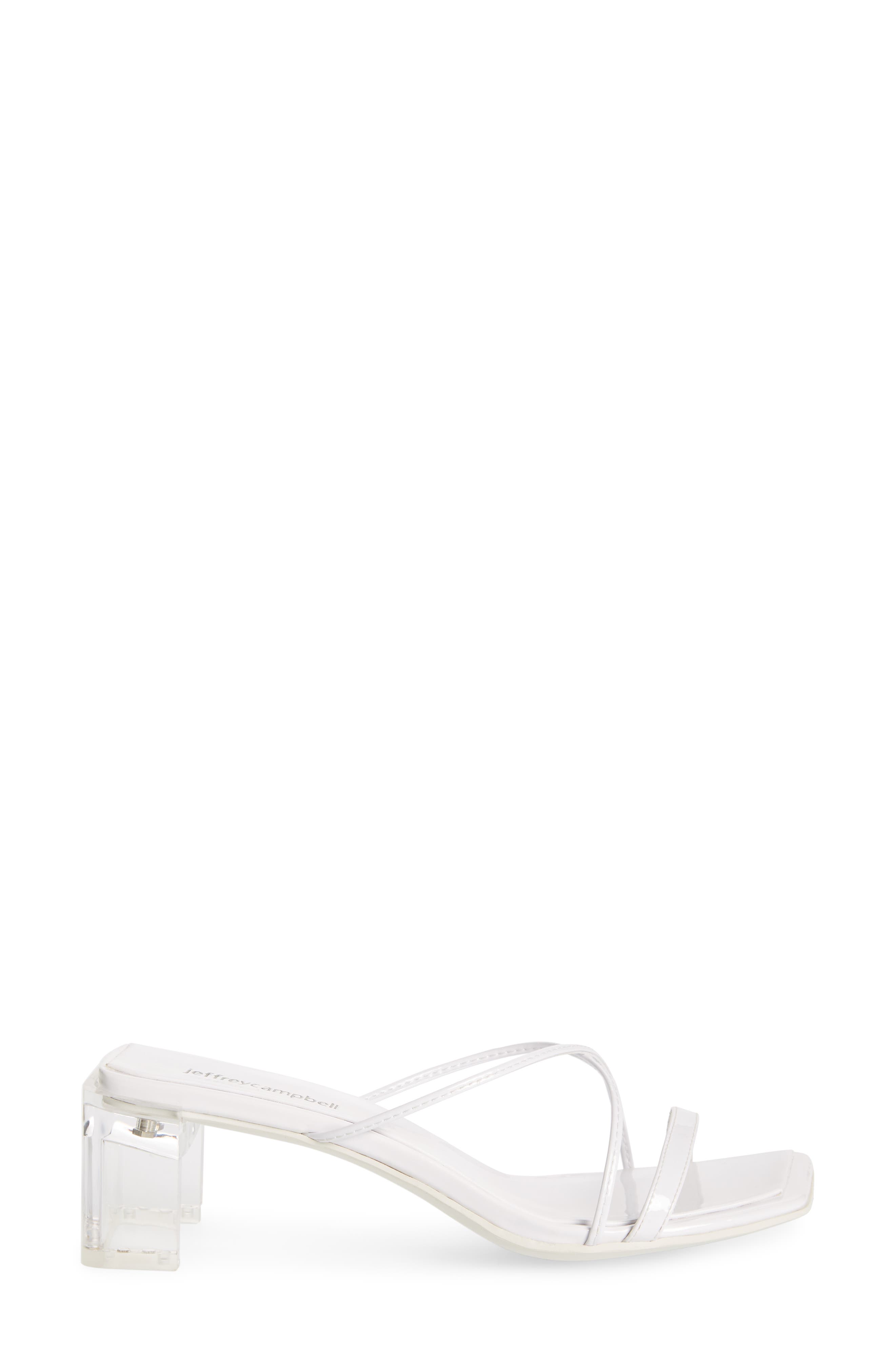 Mural-Lo Slide Sandal, Alternate, color, WHITE PATENT LEATHER/ CLEAR