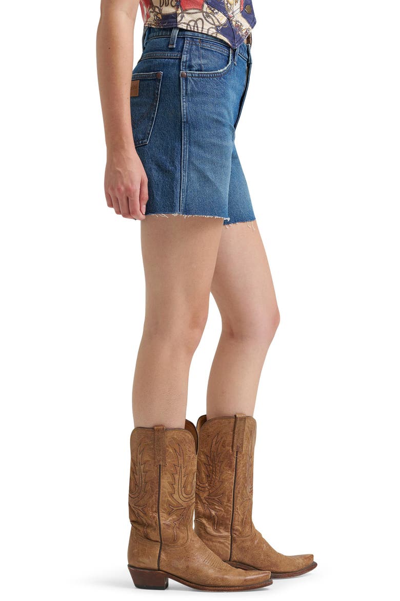 Cowboy High Waist Denim Cutoff Shorts, Alternate, color, SUMMER HAZE