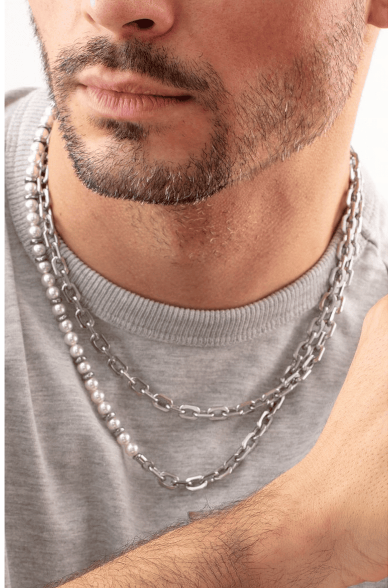 Necklace Link Chain Silver, Alternate, color, Silver