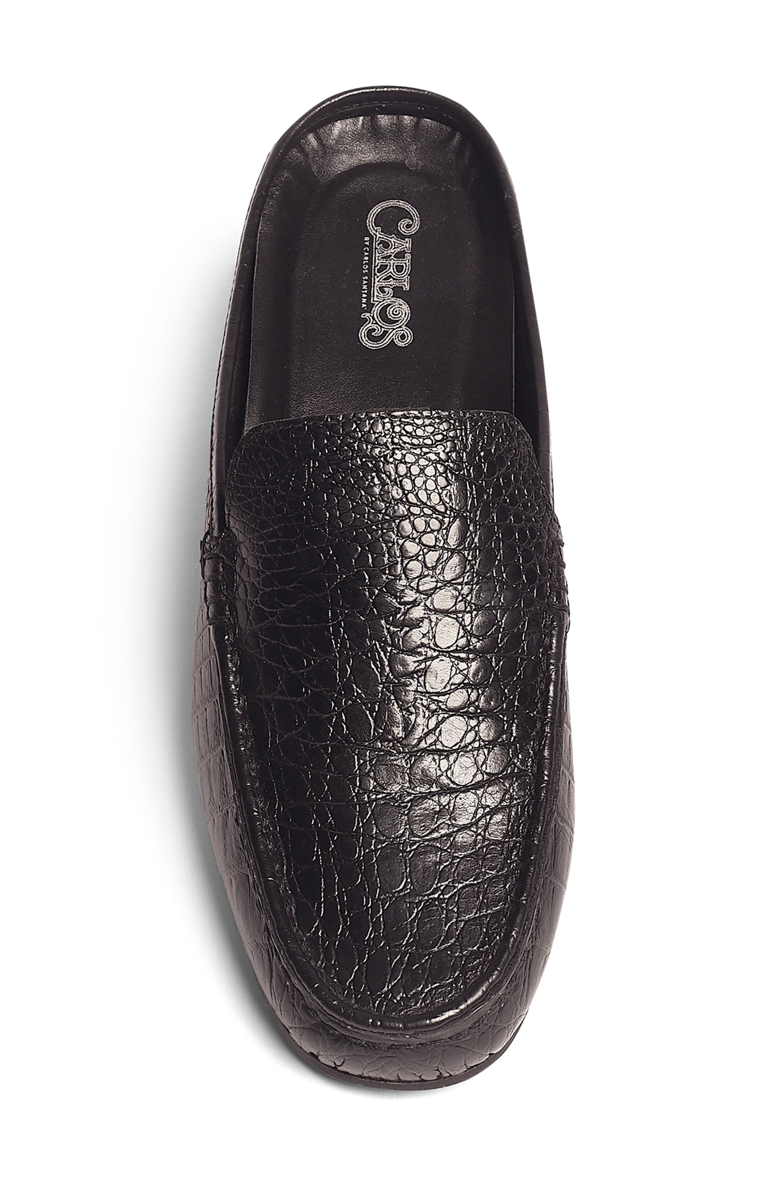 CARLOS SANTANA Cronos Alli Croc Embossed Mule, Alternate, color, Black