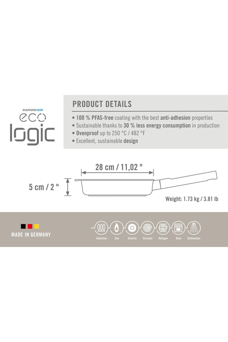 Ecologic Nonstick Fry Pan 11-Inch, Alternate, color, Black