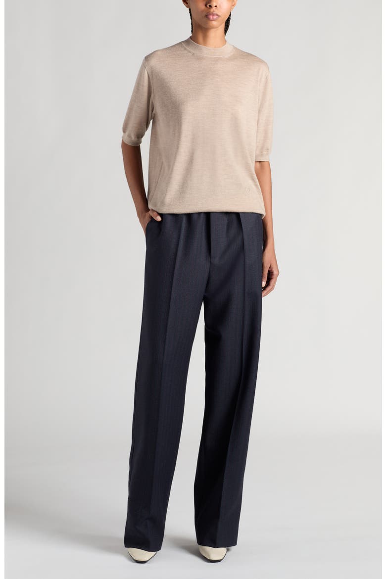 Lightweight Fine Cashmere Crewneck Sweater, Alternate, color, RIVERBED