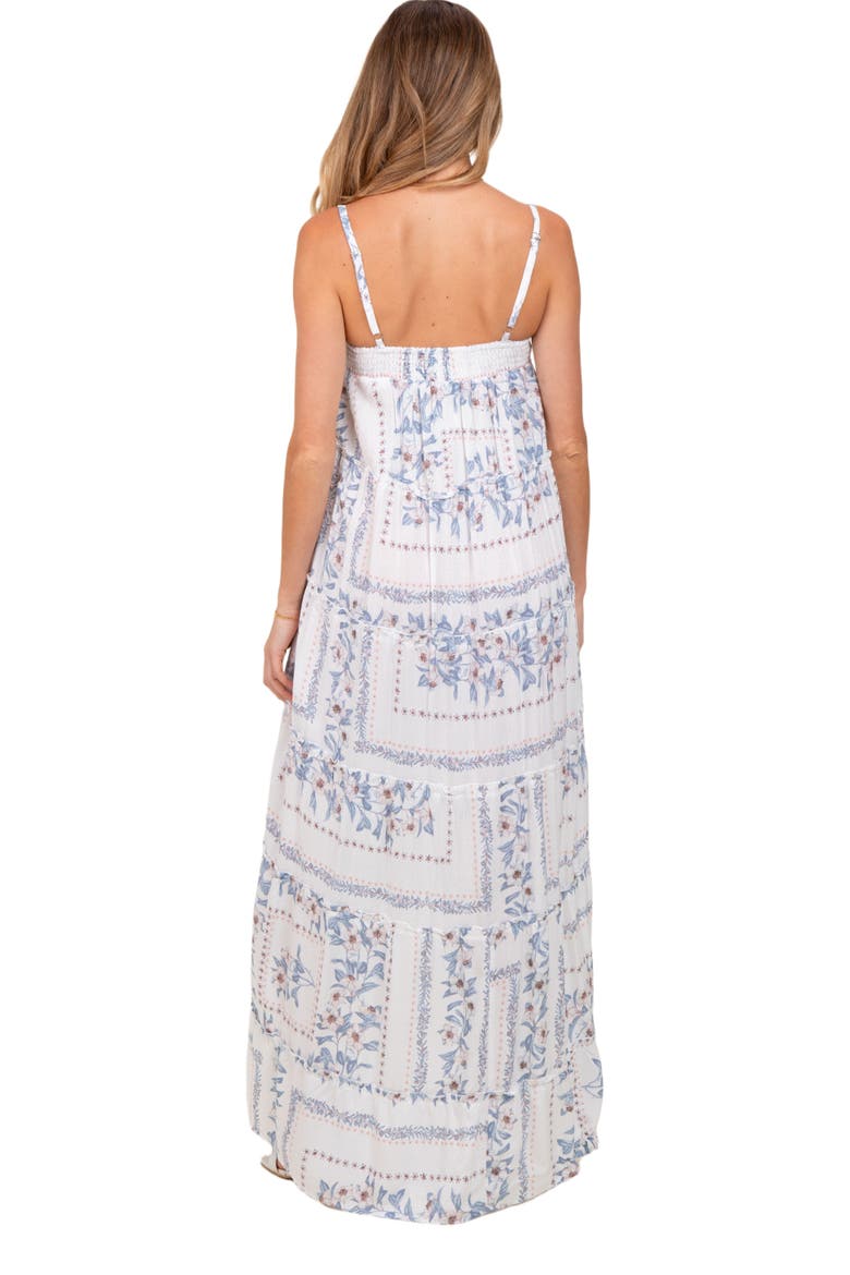 How To Ruffle Pasta PinkBlush Hi-Lo Spaghetti Strap Patchwork Ruffle Maxi Dress (Women ...