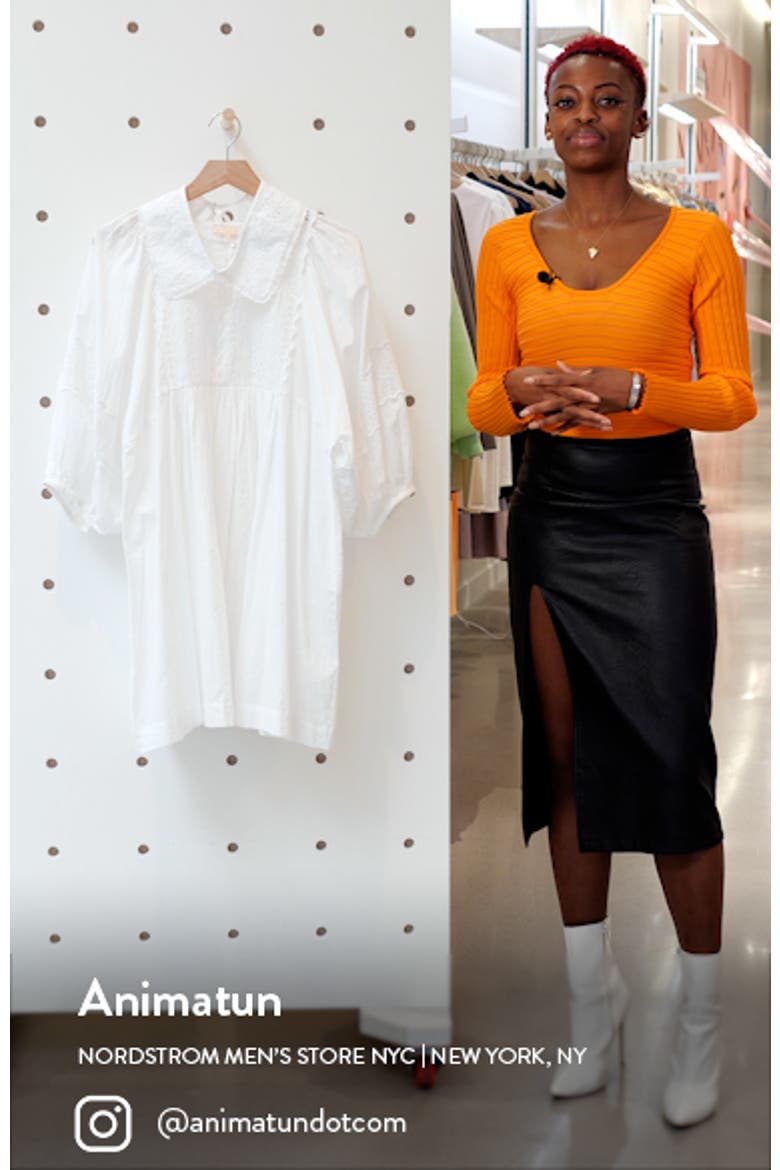 Broderie Anglaise Minidress with Removable Collar video