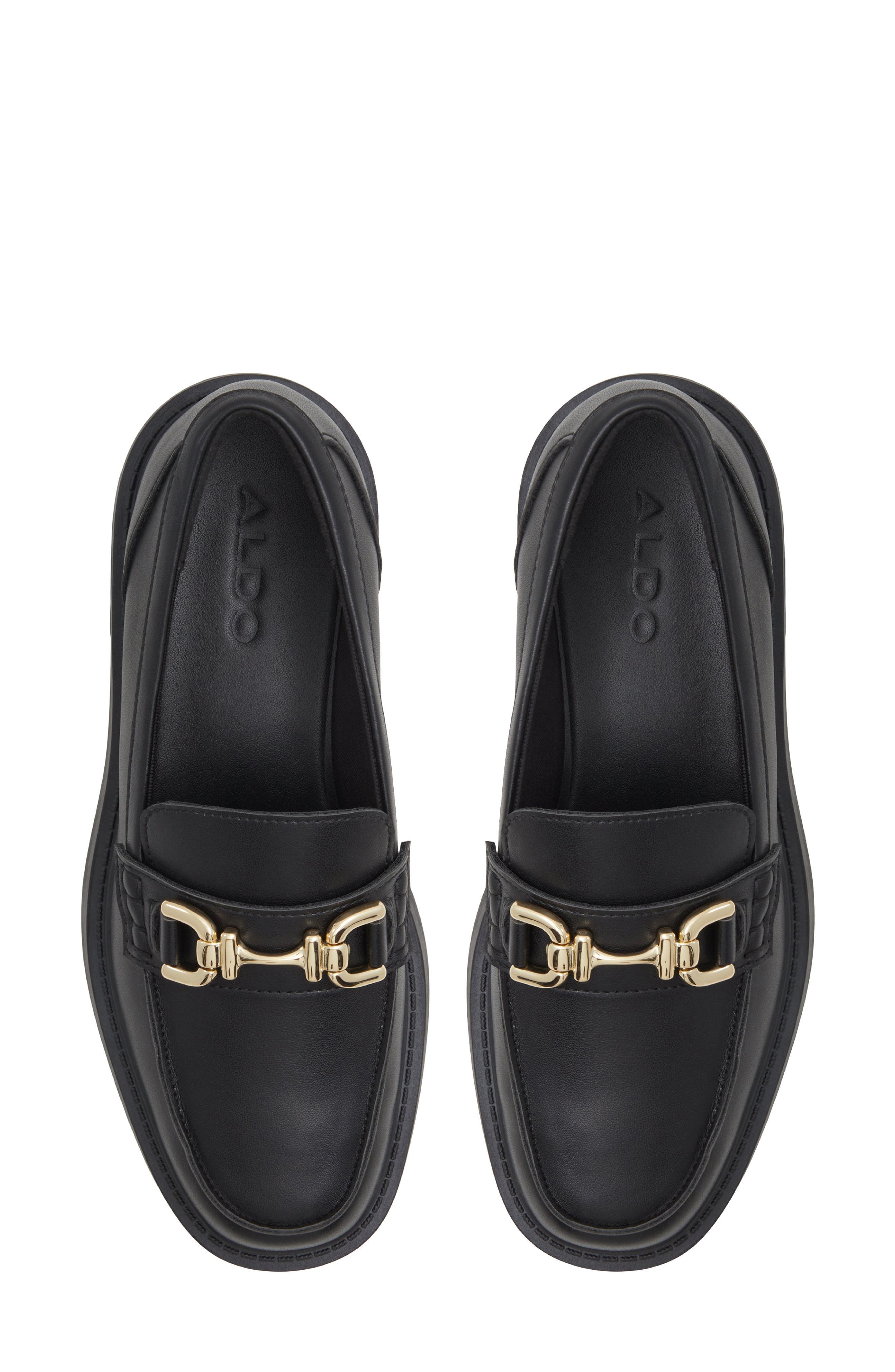 ALDO Oneameth Platform Lug Sole Loafer, Alternate, color, Black