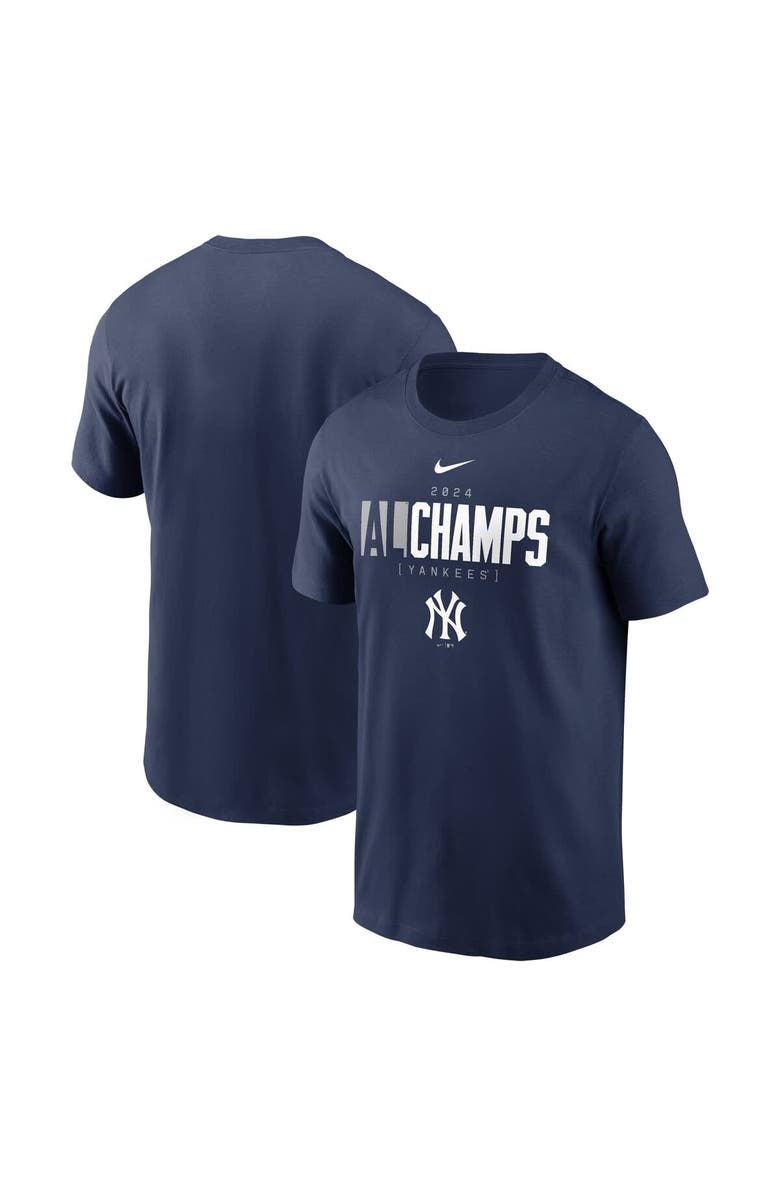 Nike Men's Nike Navy New York Yankees 2024 American League Champions Logo T-Shirt, Main, color, 