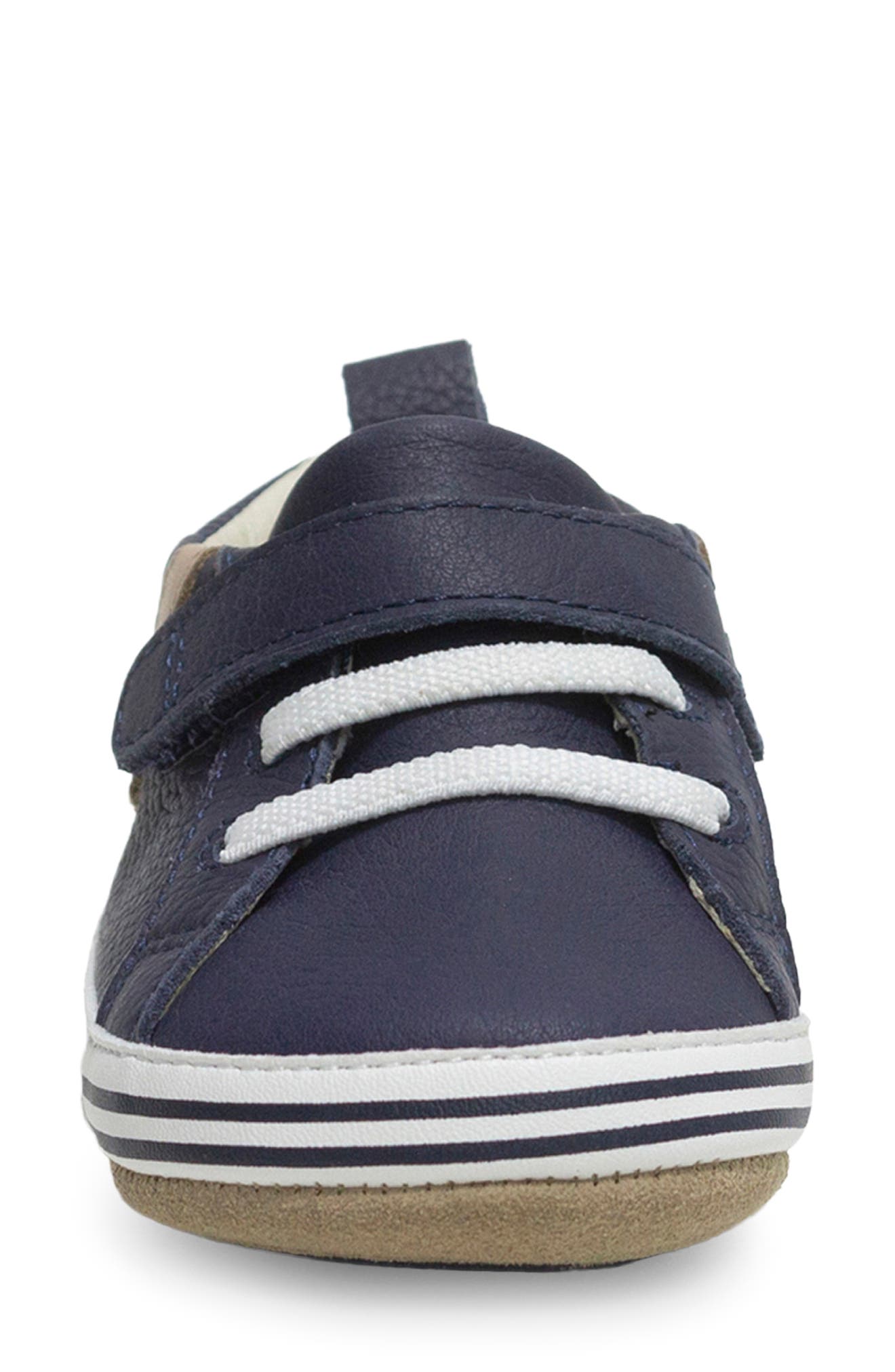 Robeez<sup>®</sup> Adam Leather Sneaker, Alternate, color, Navy