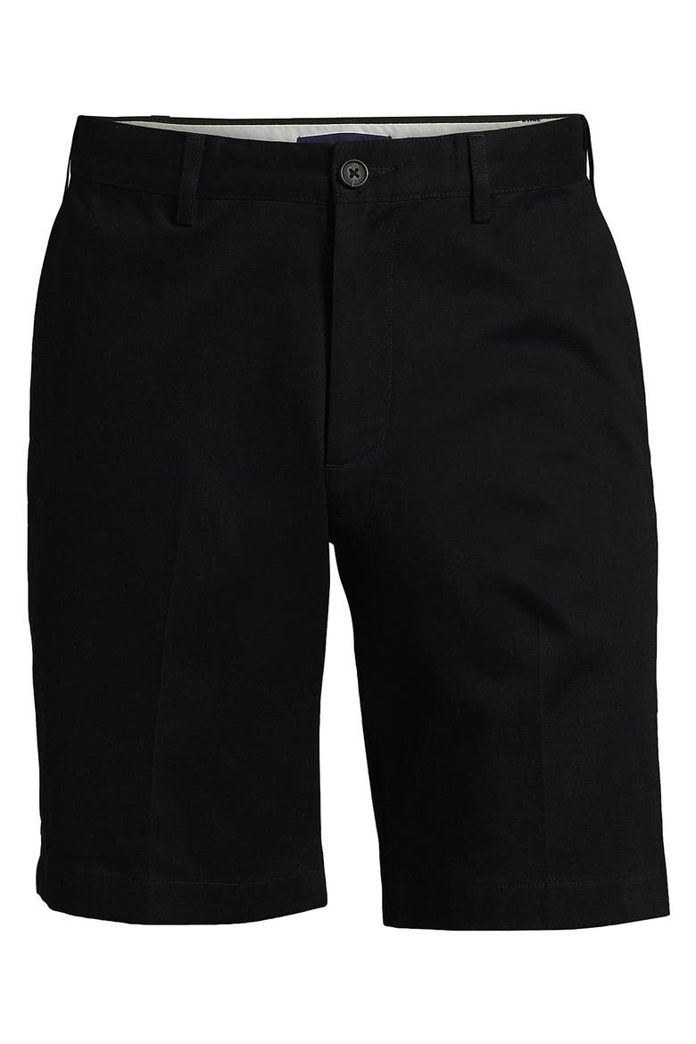 Comfort Waist 9" No Iron Chino Shorts, Alternate, color, Black