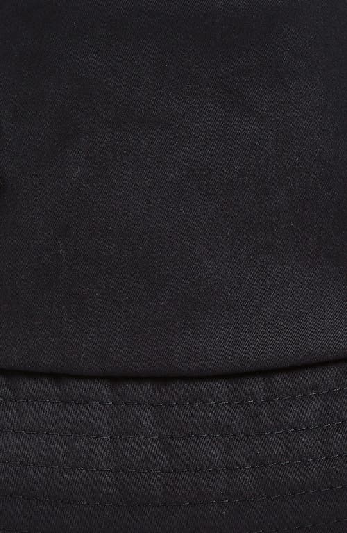 Moncler Reversible Logo Patch Bucket Hat In Black
