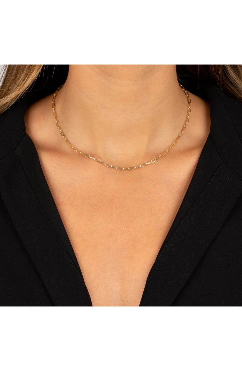 BY ADINA EDEN Small Paperclip Necklace 14K, Alternate, color, 14K Gold - 18 Inch