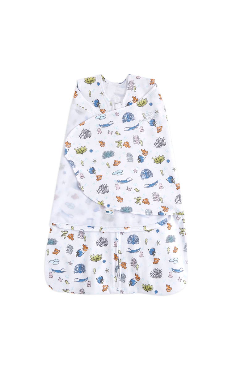 HALO Disney 100% Cotton 1.5 TOG Sleepsack Swaddle, 3-Way Adjustable Wearable Blanket, Main, color, Great Barrier Reef