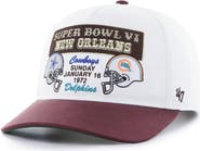 '47 Men's '47 White/Brown NFL Multi-Team Throwback Dueling Logos Adjustable Hitch Hat