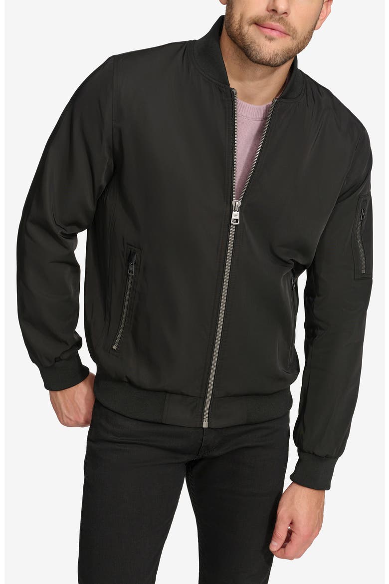 Bomber Flight Jacket, Main, color, BLACK