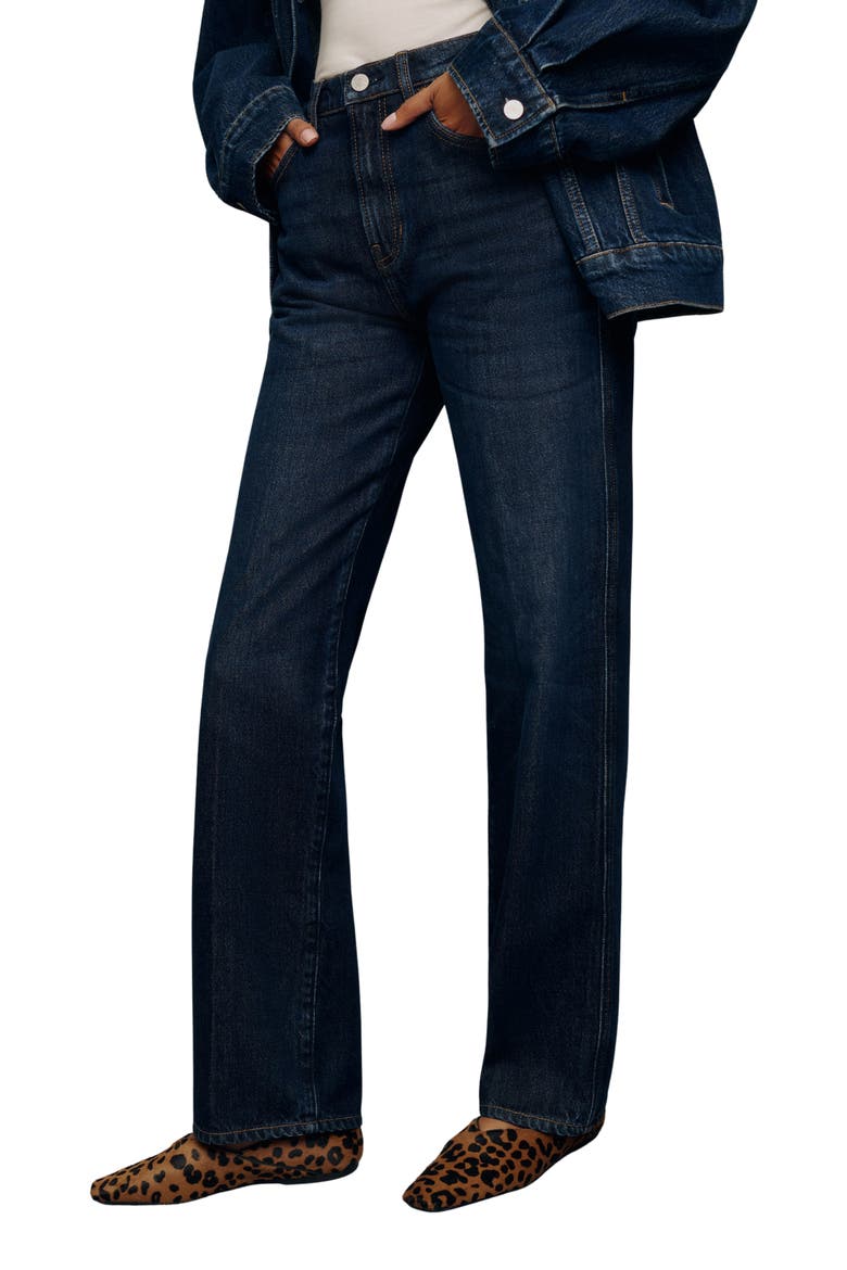 Val Baggy Distressed Straight Leg Jeans, Main, color, AHURANI