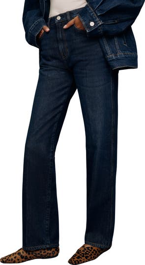 Reformation Val Baggy Distressed Straight Leg Jeans | Nordstrom