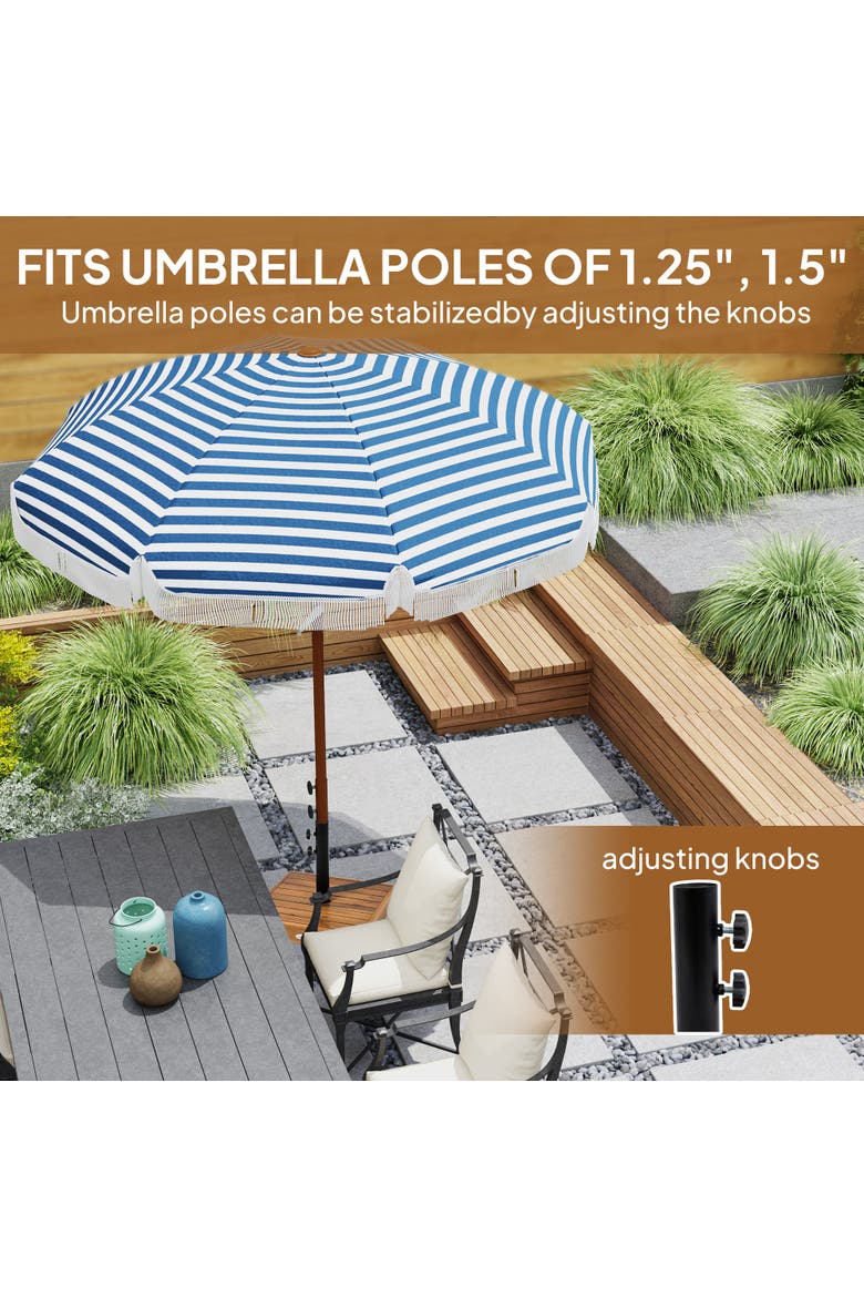 Patio Umbrella Base, Alternate, color, Teak