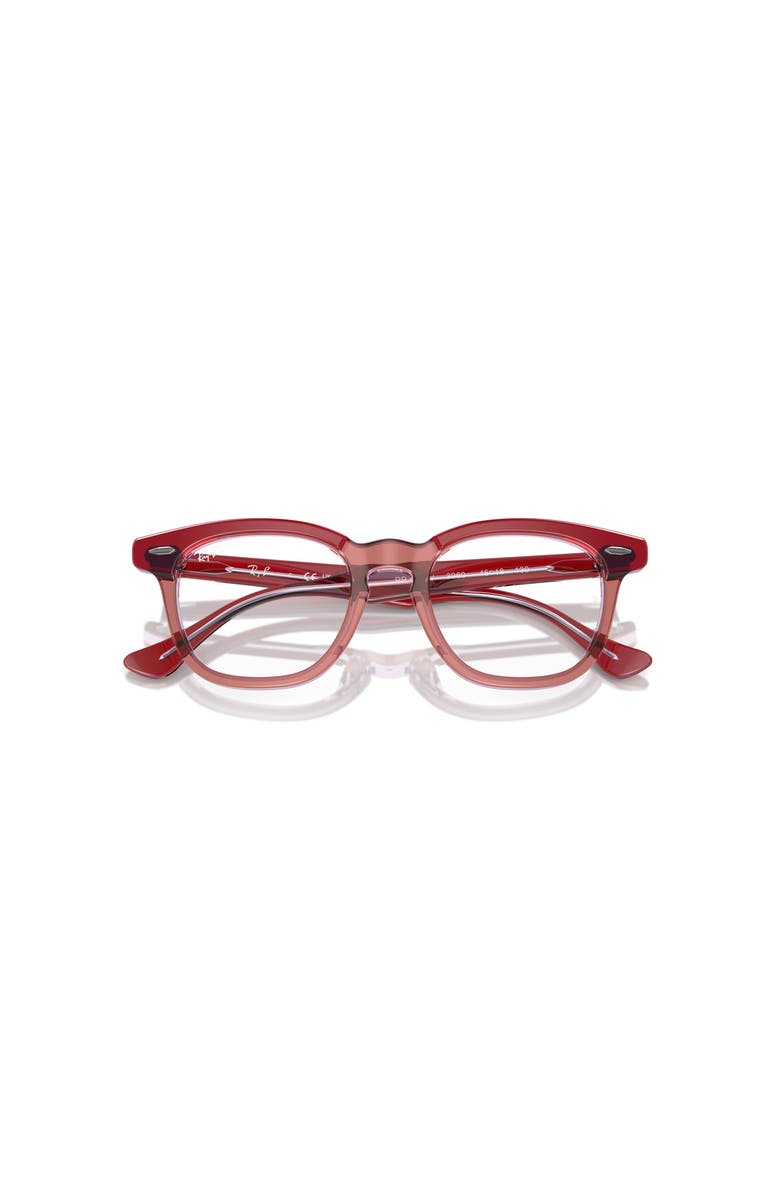 Ray-Ban 45mm Square optical glasses, Alternate, color, Red