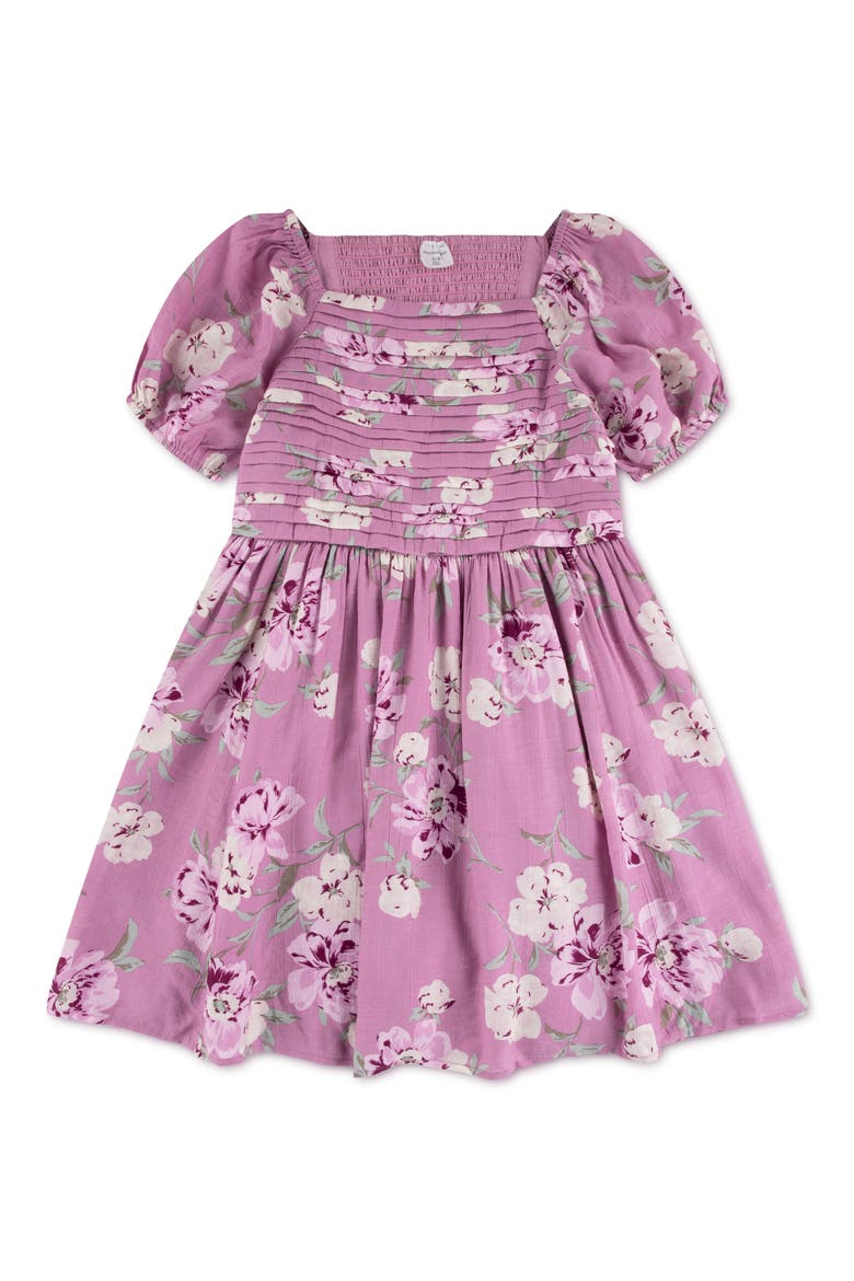 Emerson Floral Crinkle Dress, Main, color, MAUVE