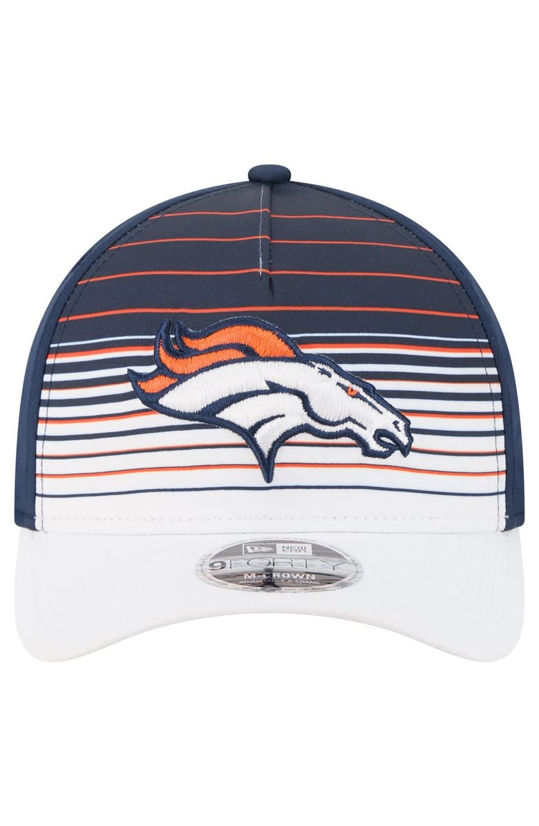 New Era Men's New Era  White/Navy Denver Broncos Adventure Gradient 9FORTY M-Crown A-Frame Adjustable Hat, Alternate, color, 