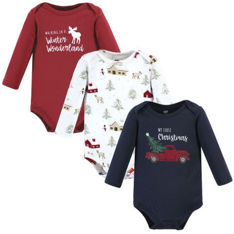 Cotton Long-Sleeve Bodysuit 3Pk (Baby)