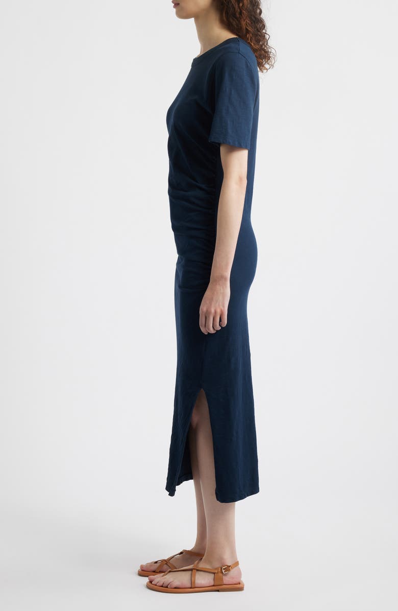 Nation LTD Cole Ruched Cotton T-Shirt Dress, Alternate, color, Night Sky