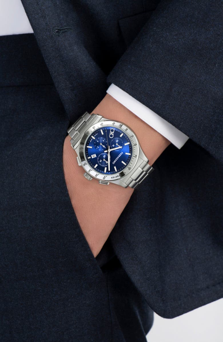 FERRAGAMO 1927 Chronograph Bracelet Watch, 42mm, Alternate, color, 