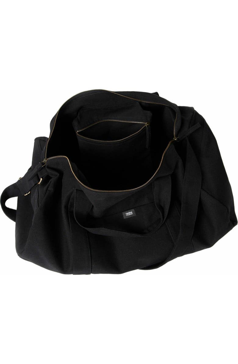Terra Thread Organic Cotton Duffle Bag, Alternate, color, Ivory Black