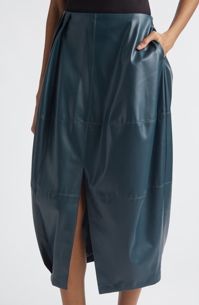 ISRAELLA KOBLA Daphne Faux Leather Skirt, Alternate, color, Turquoise