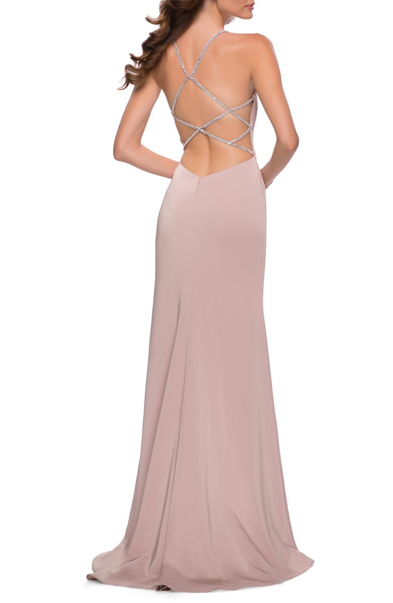 La Femme Jersey Gown, Alternate, color, 