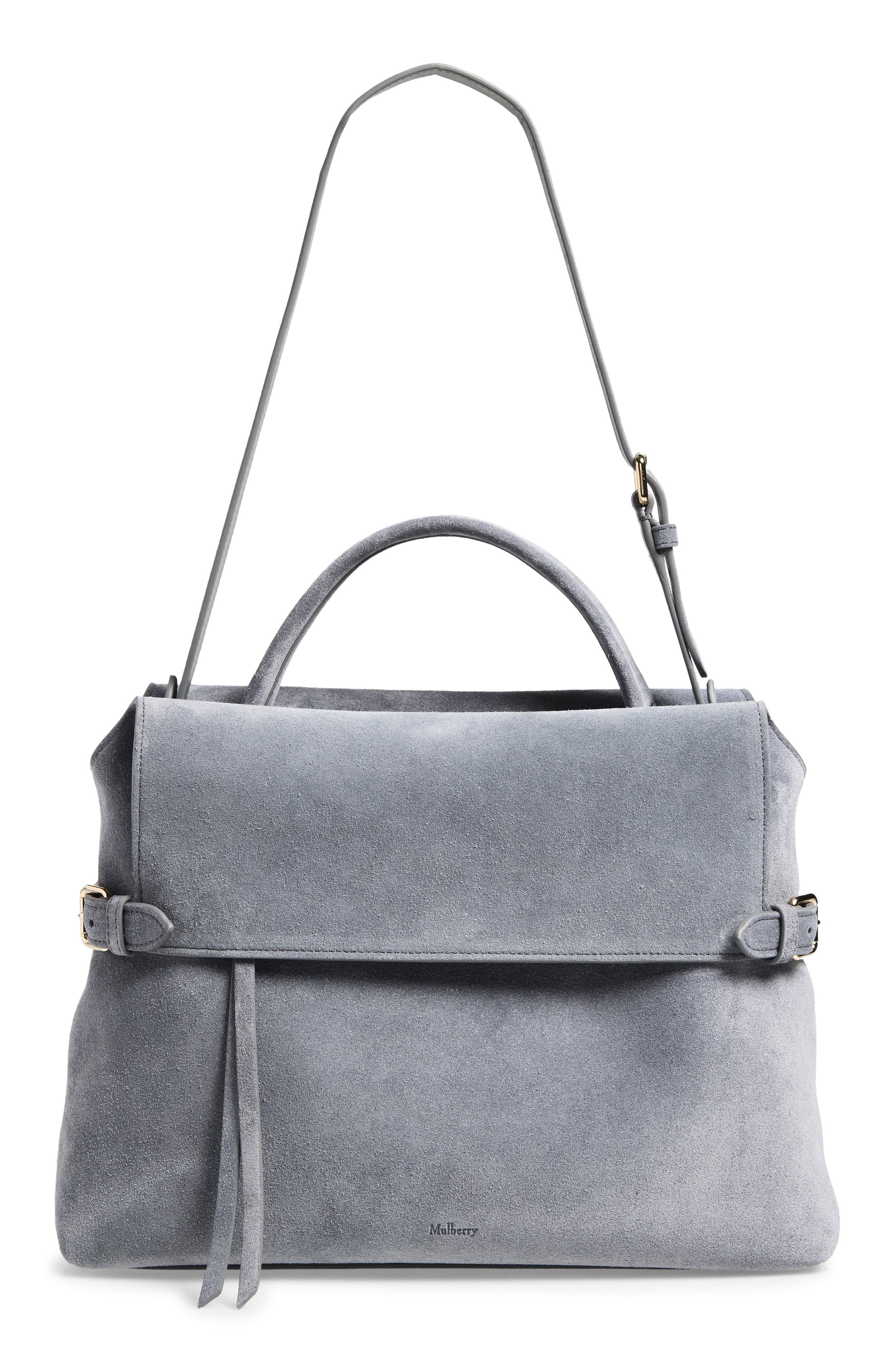 Stevie Suede Top Handle Bag, Alternate, color, FOGGY GREY