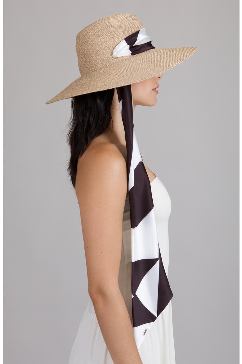 Cassidy UPF 25+ Packable Straw Fedora, Alternate, color, SAND