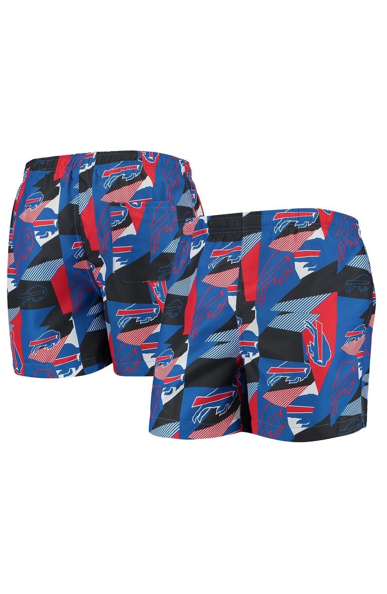 FOCO Men's FOCO Royal/Red Buffalo Bills Geo Print Swim Trunks, Main, color,