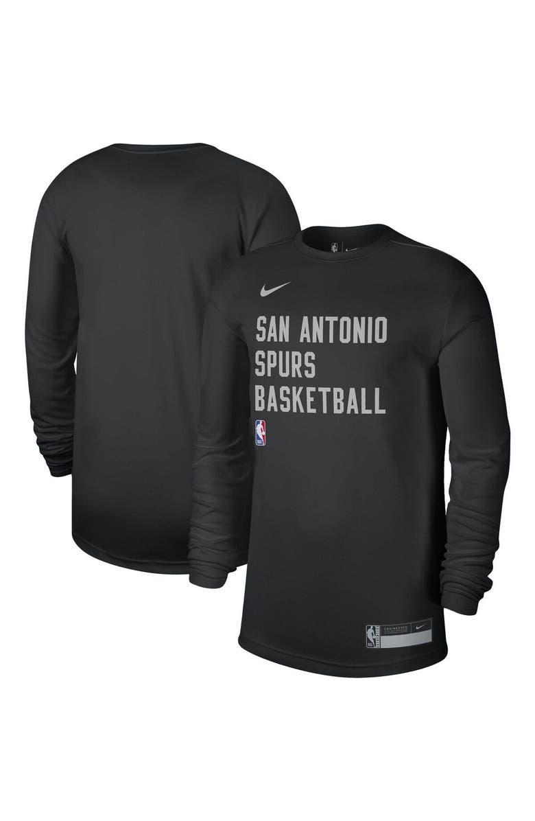 Nike Unisex Nike Black San Antonio Spurs 2023/24 Legend On-Court Practice Long Sleeve T-Shirt, Main, color, 