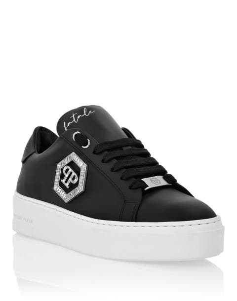 Nappa Leather Low Top Sneakers Crystal Fatale Women