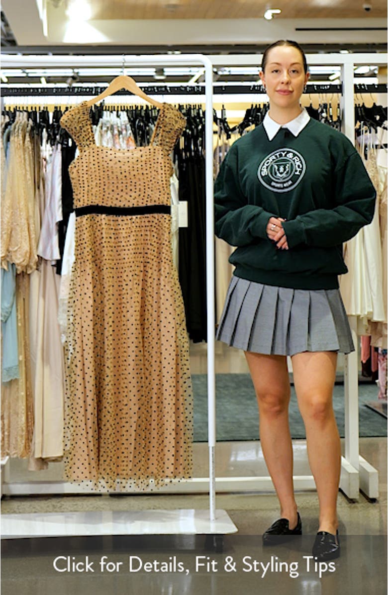 Saison Flock Polka Dot Cocktail Dress, sales video thumbnail