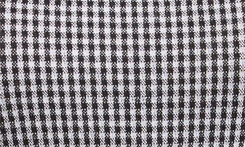 Madewell Gingham Low Back Cap Sleeve Top In Jet Black