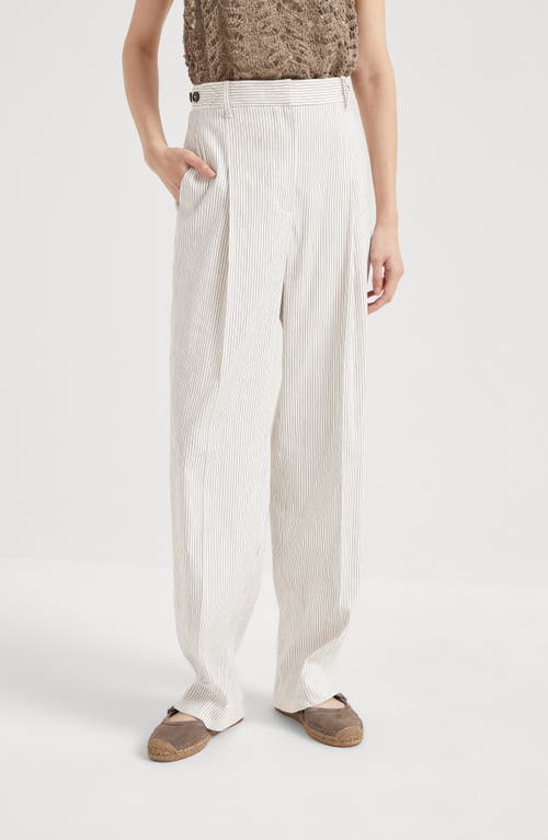 Brunello Cucinelli Sartorial Relaxed Trousers In Tobacco