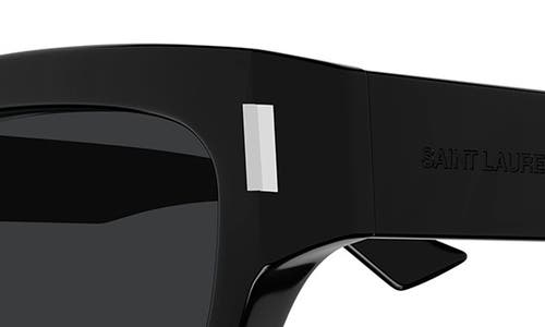 Saint Laurent 54mm Rectangular Sunglasses In Black